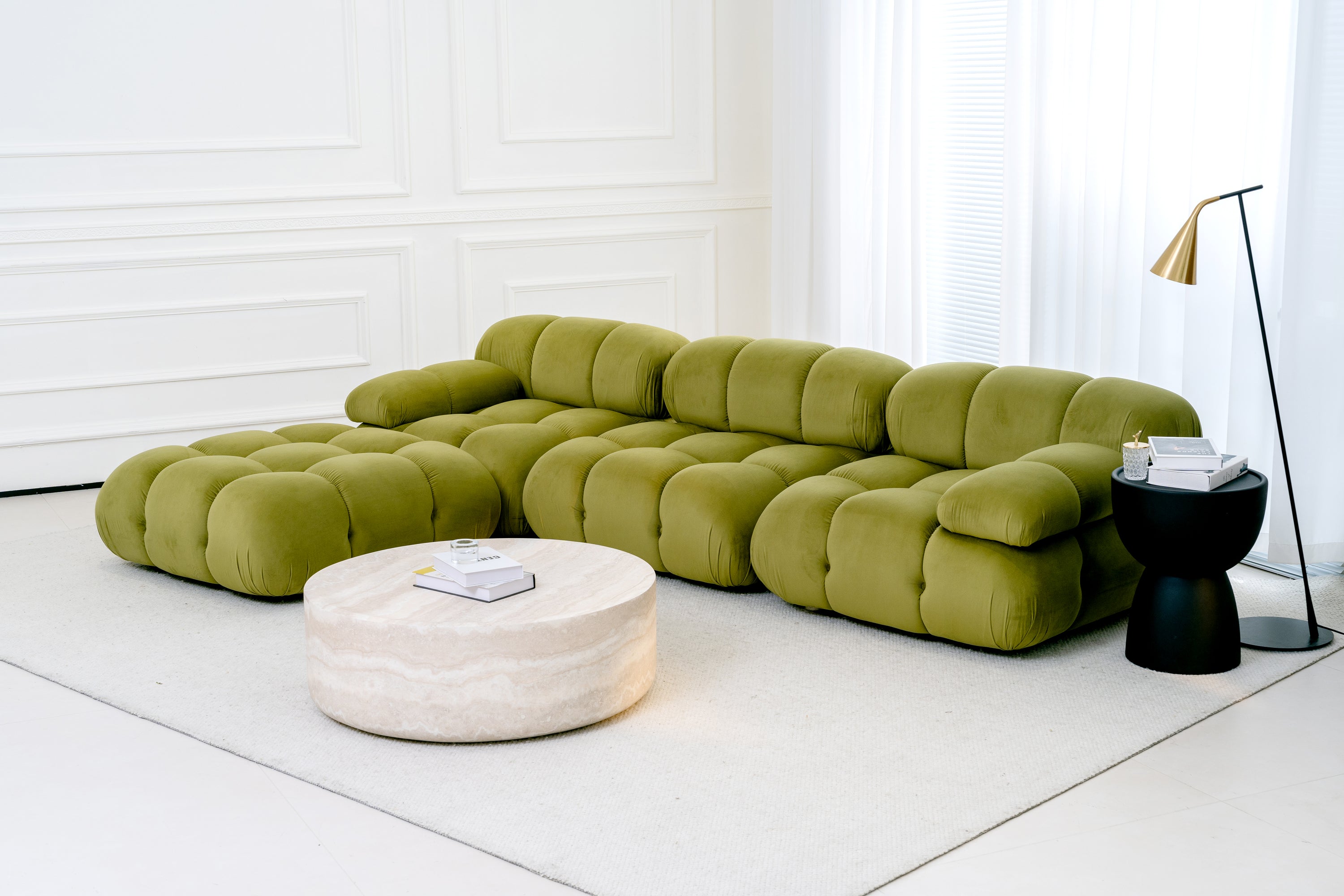 Maven Chaise Lounge Olive Patina