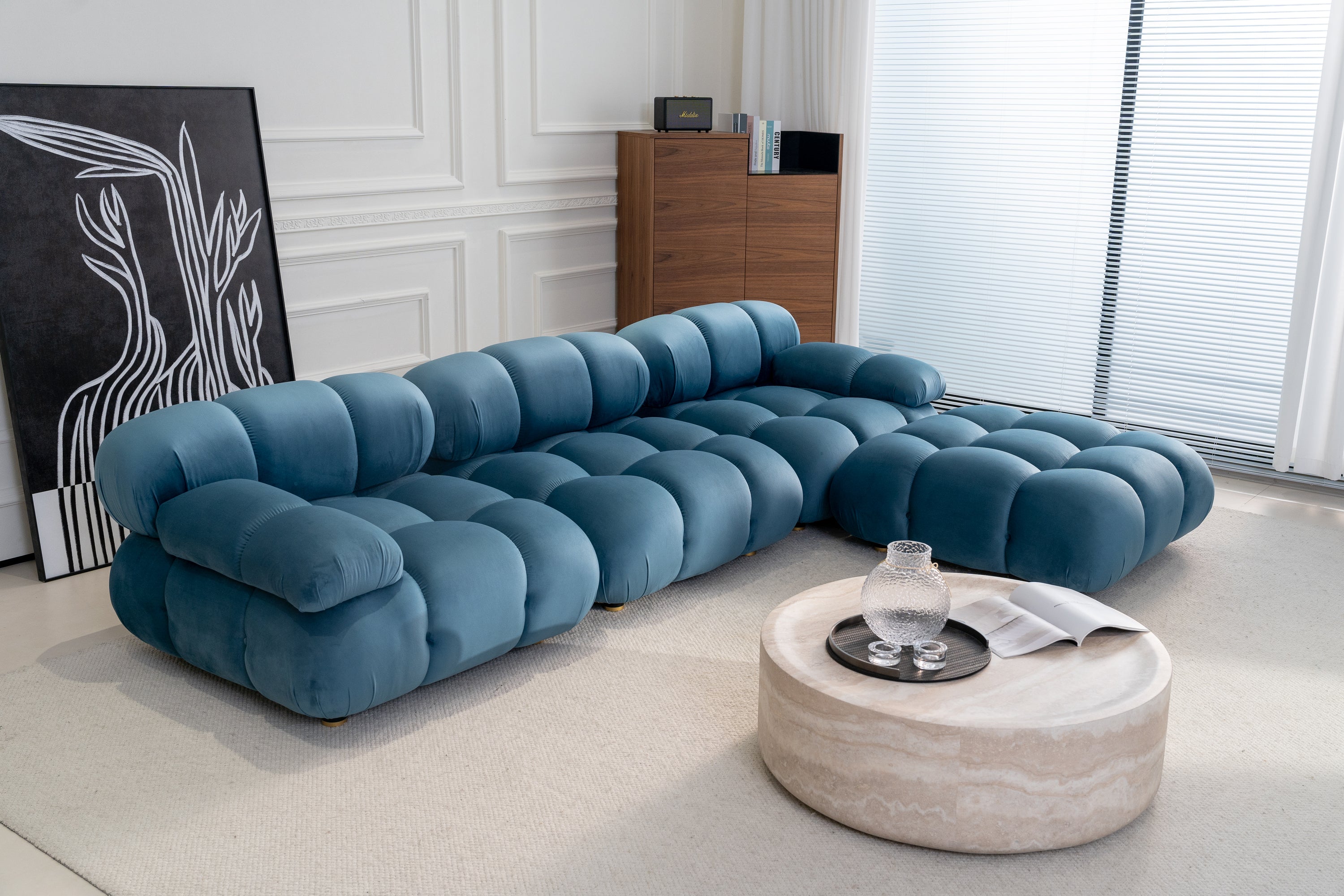 Maven Chaise Lounge Jeans Blue