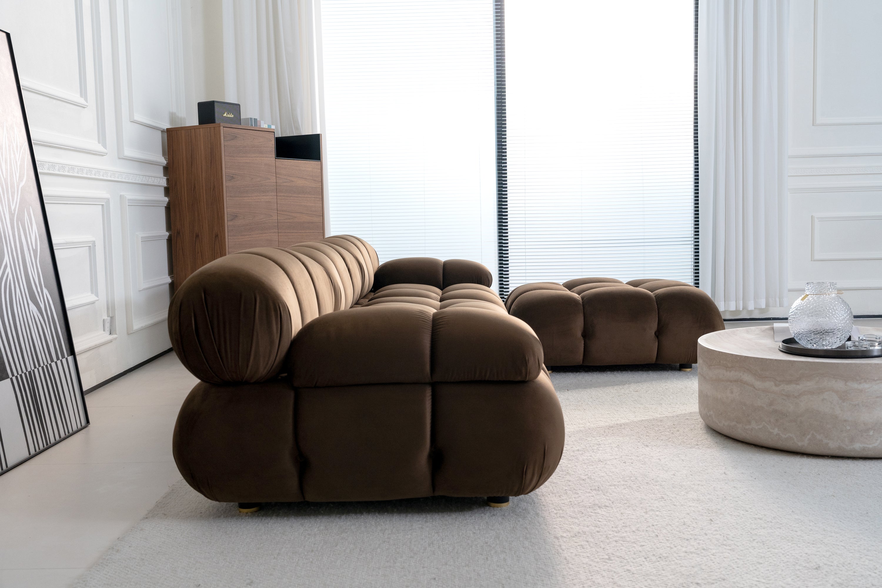 Maven Chaise Lounge Chocolate Brown