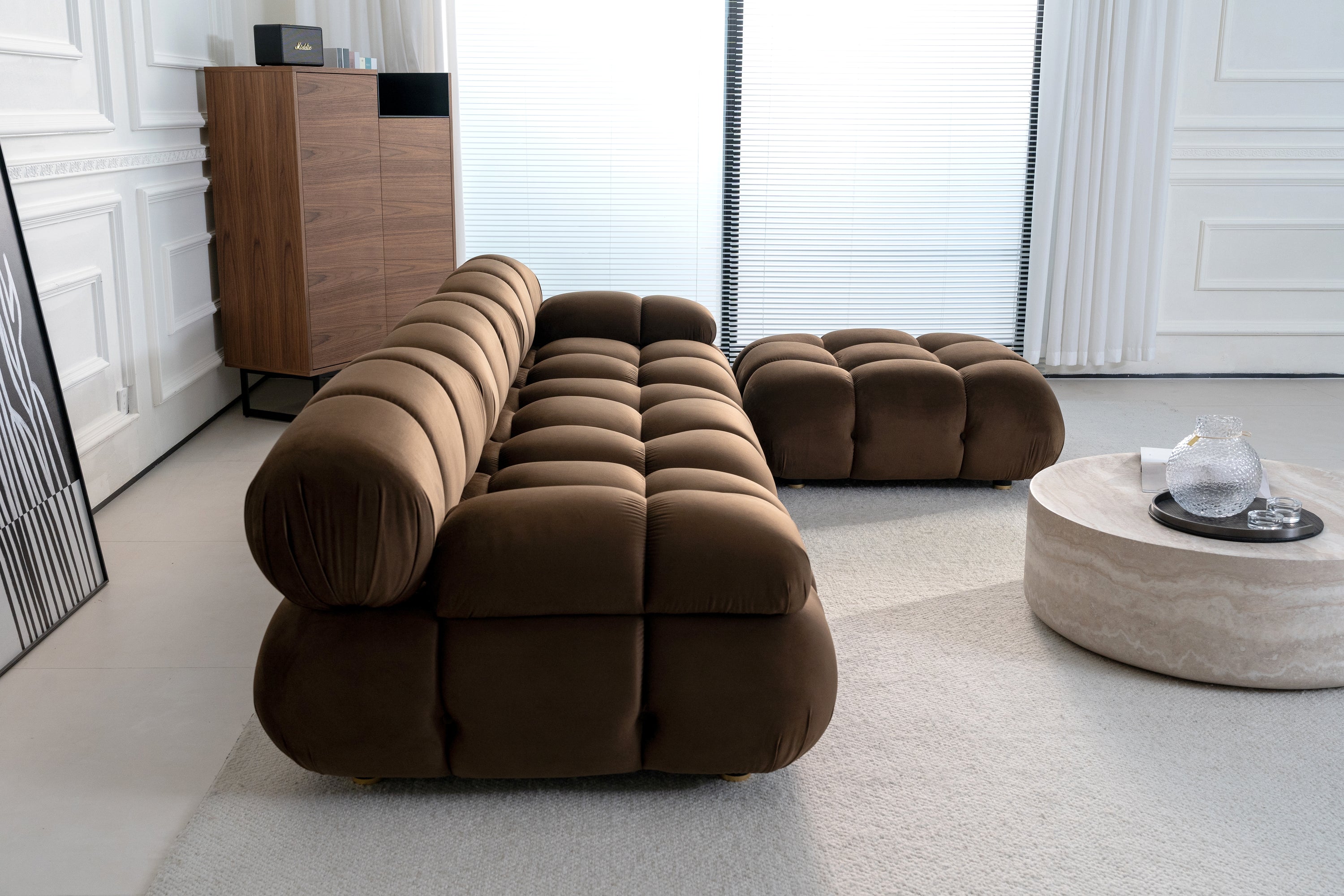 Maven Chaise Lounge Chocolate Brown