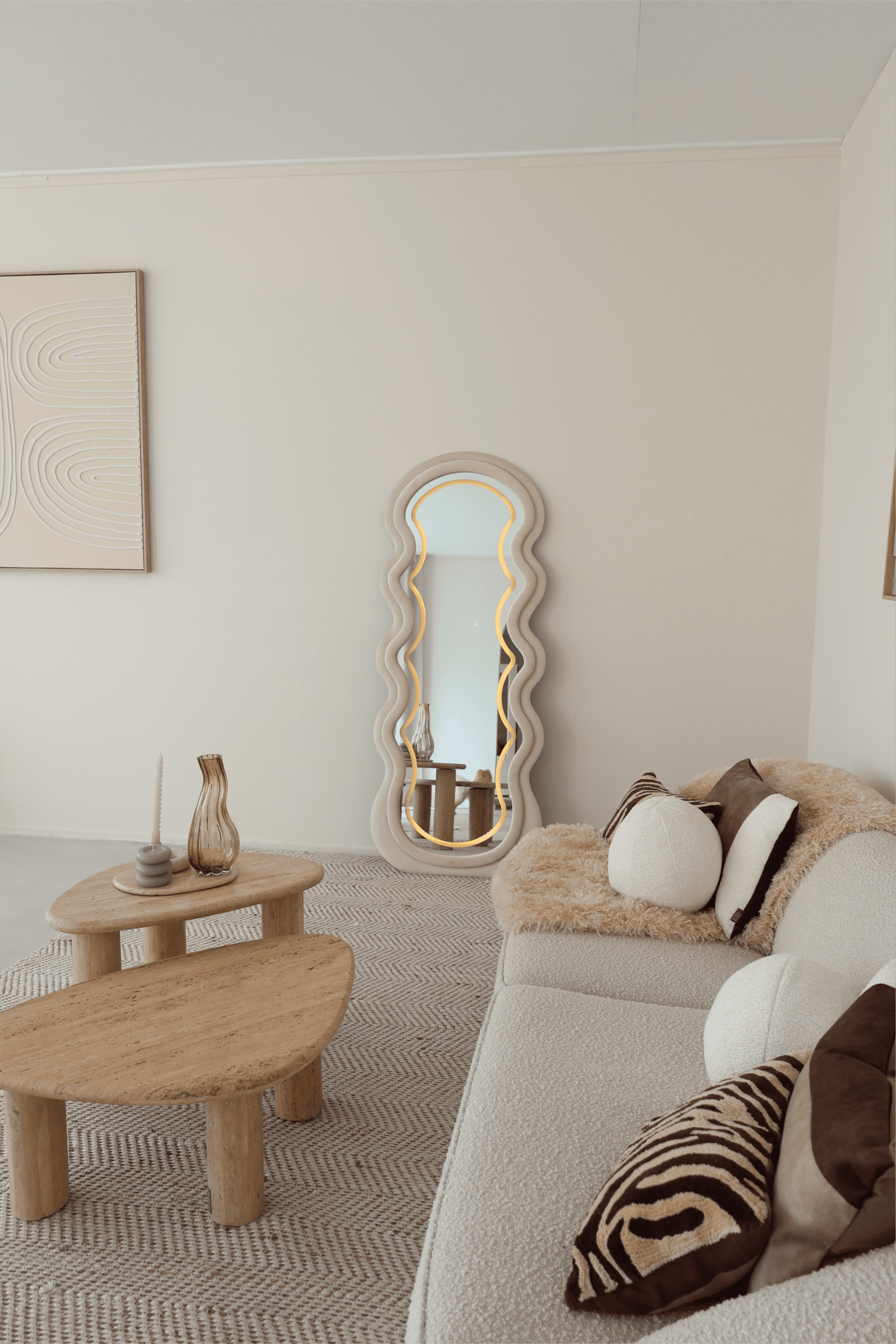 Wavy loft mirror 170 x 70